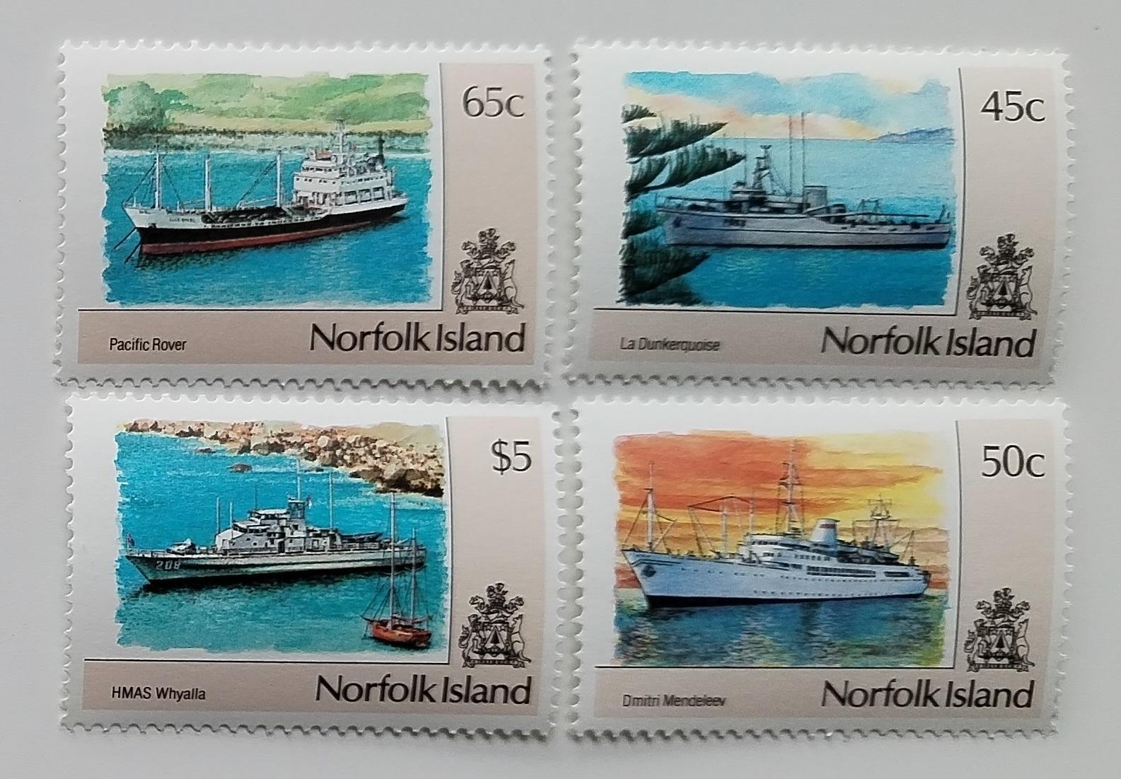 Ostrov Norfolk 1991 13€ Druhý tisk definitivy - Lodě
