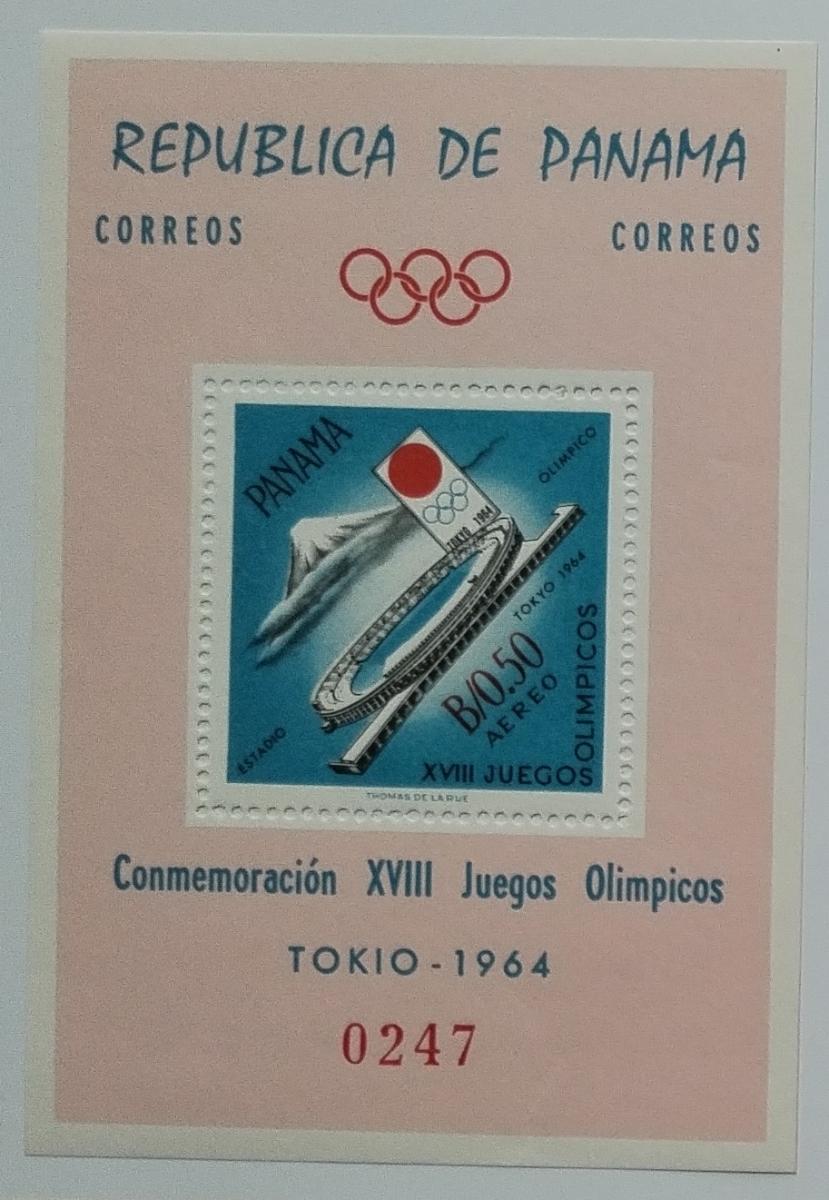 Panama 1964 Bl.17 22€ Olympijské hry Tokyo, Aršík perf.
