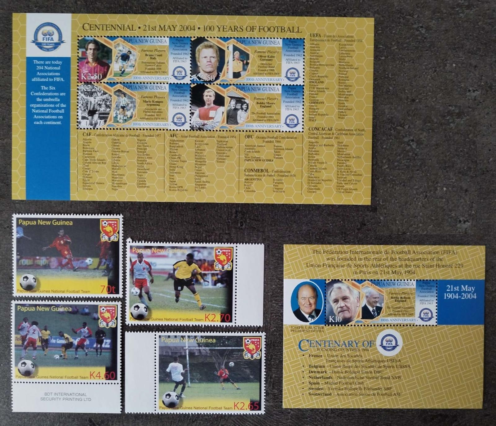 Papua N. Guinea 2004 21€ Století FIFA, Fotbal a sport - KOMPLET VYDÁNÍ