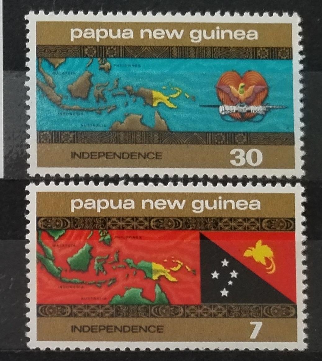 Papua Nová Guinea 1975 Nezávislost a vlajky, Mapy