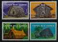 Papua Nová Guinea 1976 Tradiční obydlí a chýše