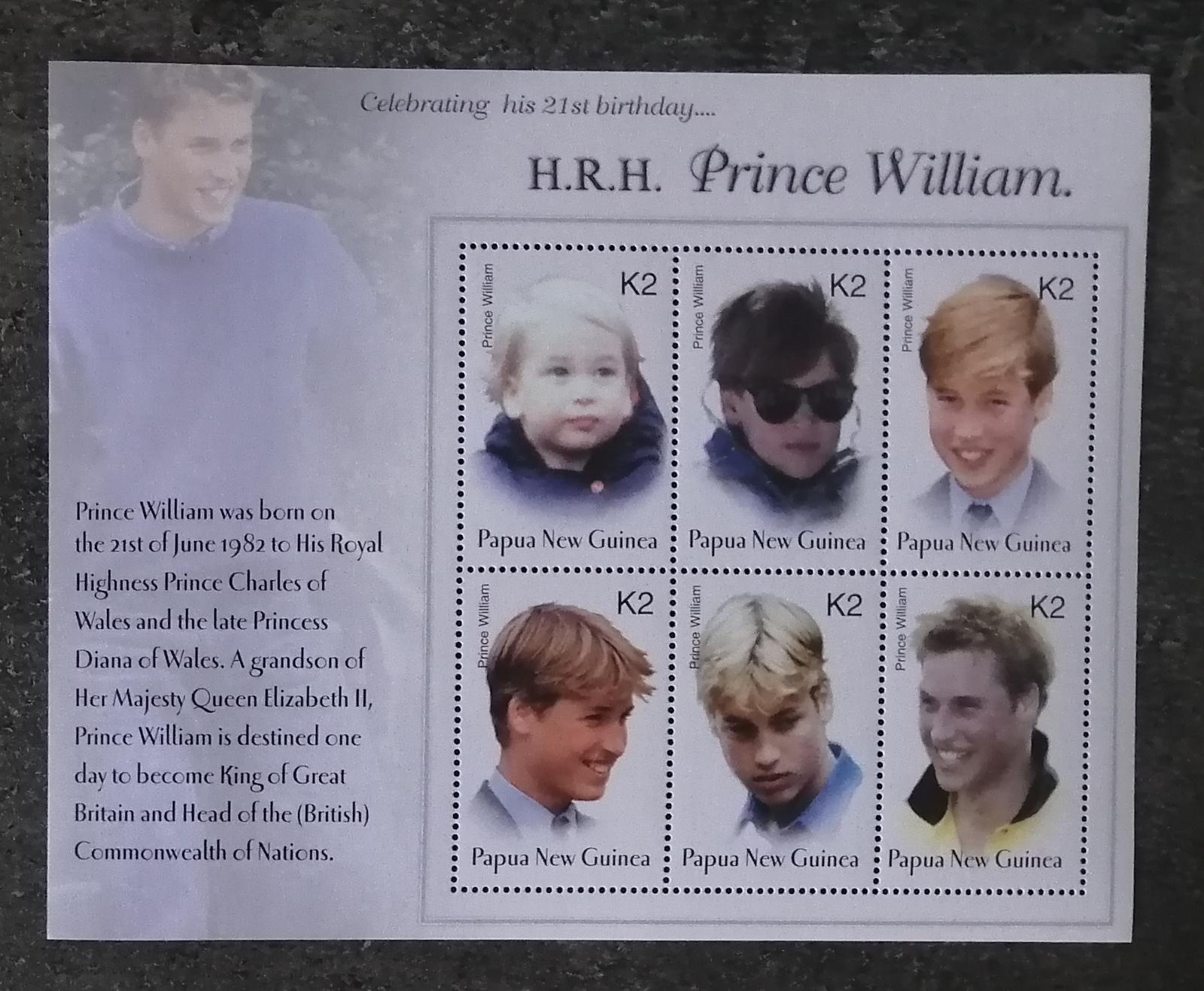 Papua Nová Guinea 2003 Mi.995-0 8€ 21 let prince Williama
