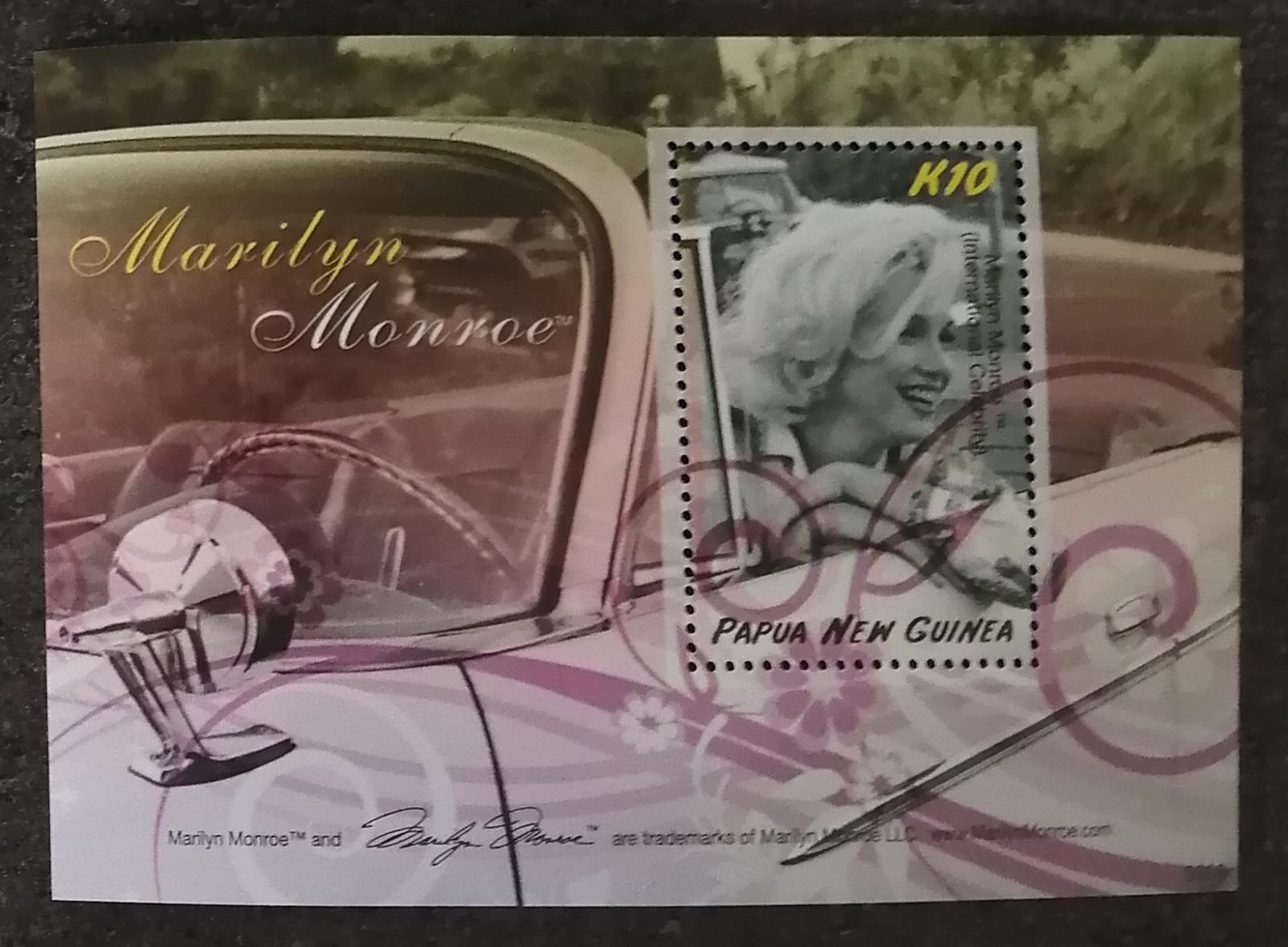 Papua Nová Guinea 2008 Bl.66 7€ Pocta Marilyn Monroe, herečka