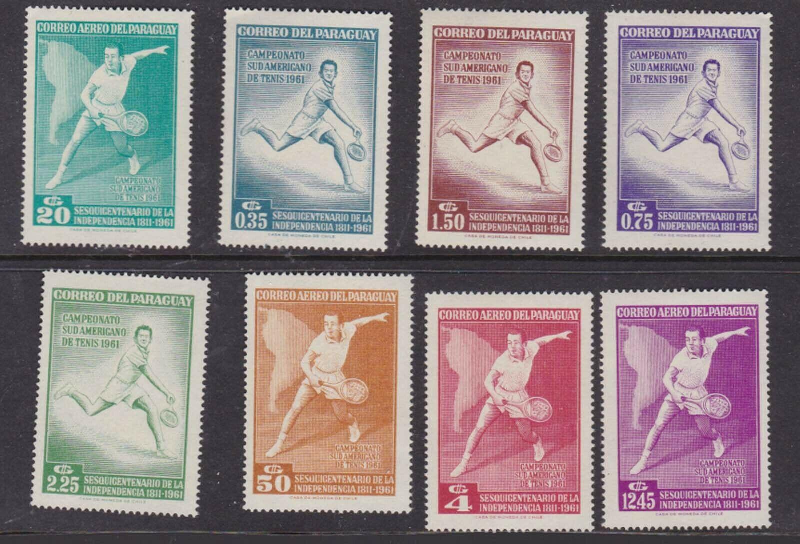 Paraguay 1962 Mi.1001-8 9,5€ 28. jihoamerické hry, sport & tenis