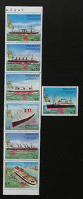 Paraguay 1986 Mi.4003-9 5€ Století Sochy svobody, lodě v pásce