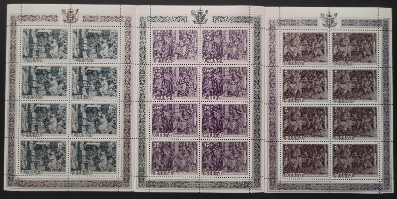 Penrhyn 1976 Vánoce a umění tiskaře Durera ARCHY
