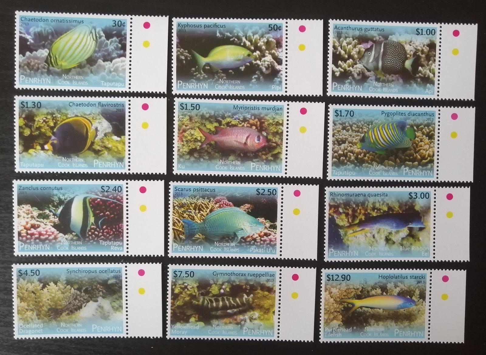 Penrhyn 2013 Mi.718-9 70€ Definitiva ostrovní ryby, fauna moří