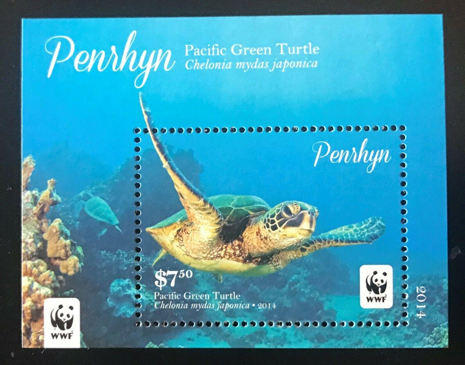 Penrhyn 2014 Mi.765 Bl. 111 13€ Kareta obrovská, želvy, mořská fauna
