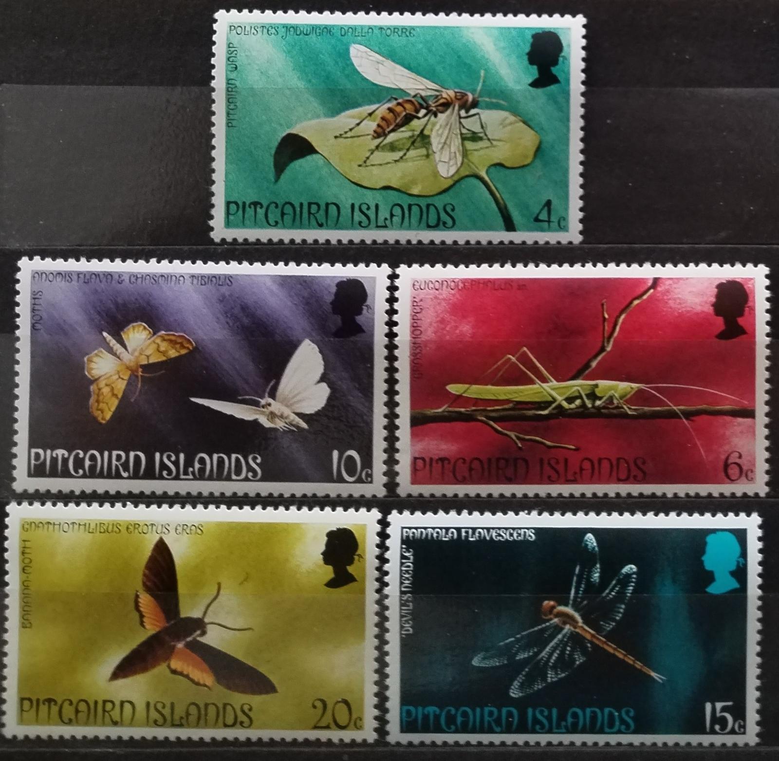 Pitcairnovy ostrovy 1975 Hmyz a fauna ostrova, Motýli a vážky