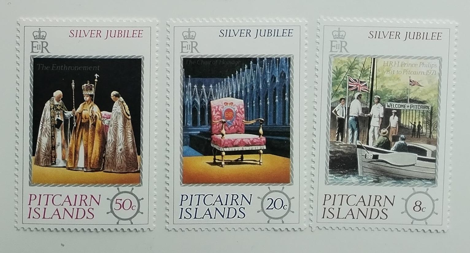 Pitcairnovy ostrovy 1977 Výročí vlády královny Alžběty II.