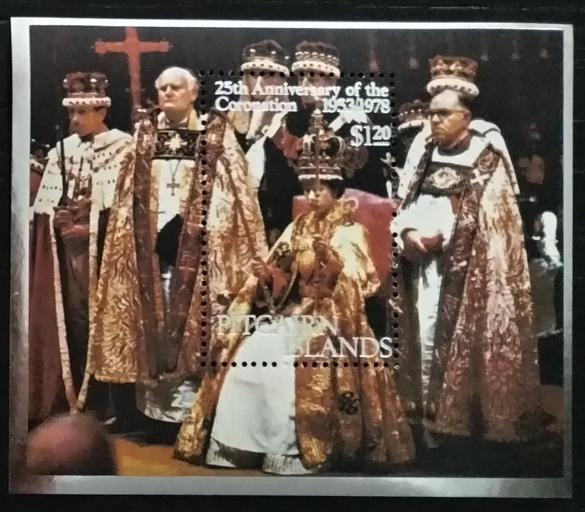 Pitcairnovy ostrovy 1978 Výročí korunovace královny Alžběty II.