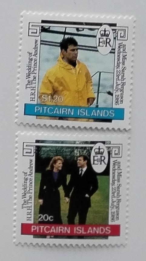 Pitcairnovy ostrovy 1986 Svatba prince Andrewa a Fergie