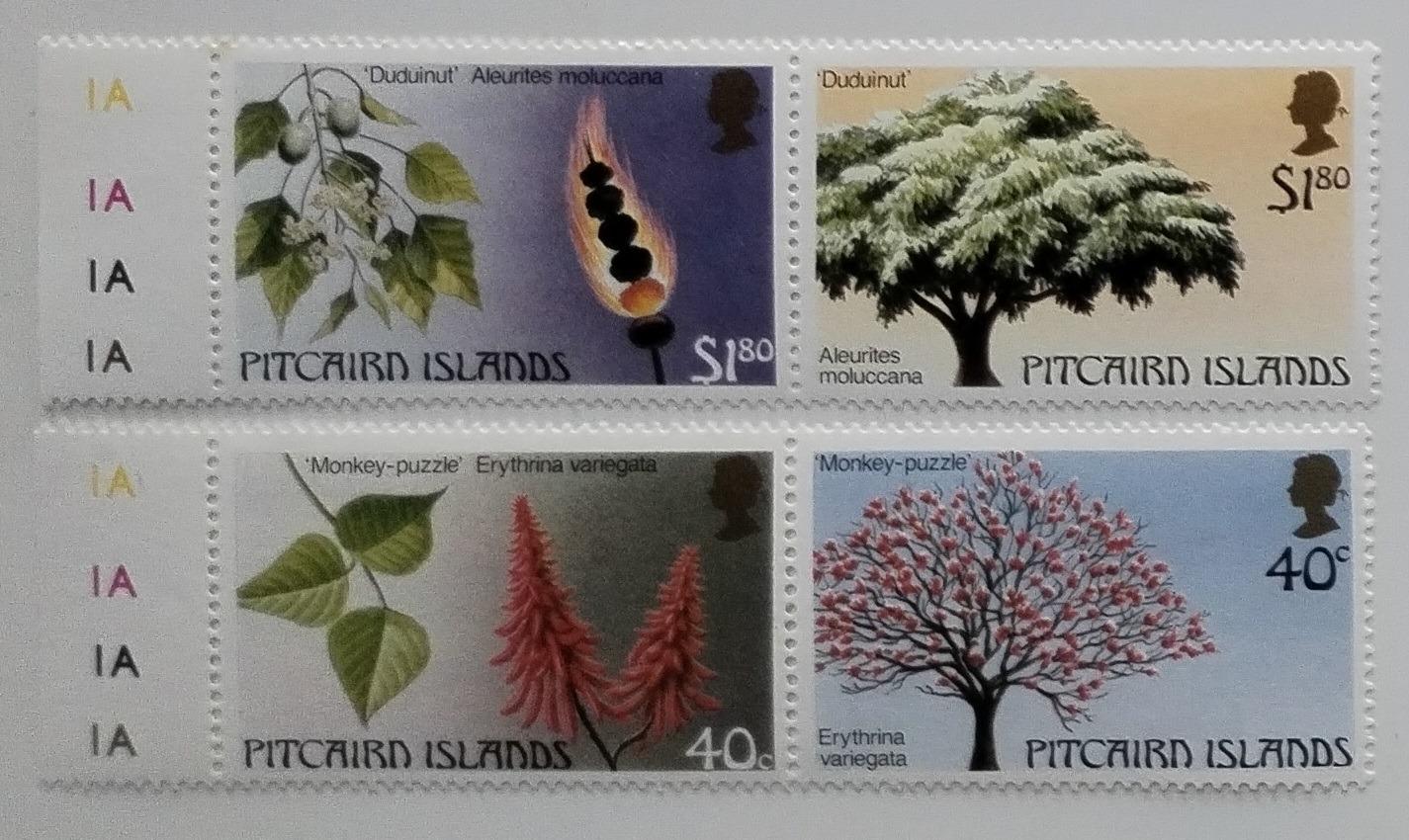 Pitcairnovy ostrovy 1987 Ostrovní stromy a flora, Plodiny