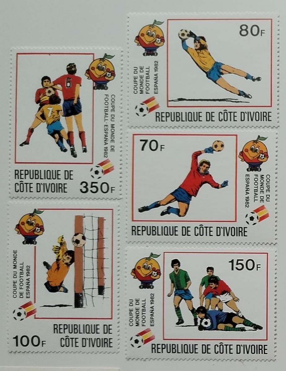 Pobřeží Slonoviny 1982 8€ Fotbalové mistrovství a sport
