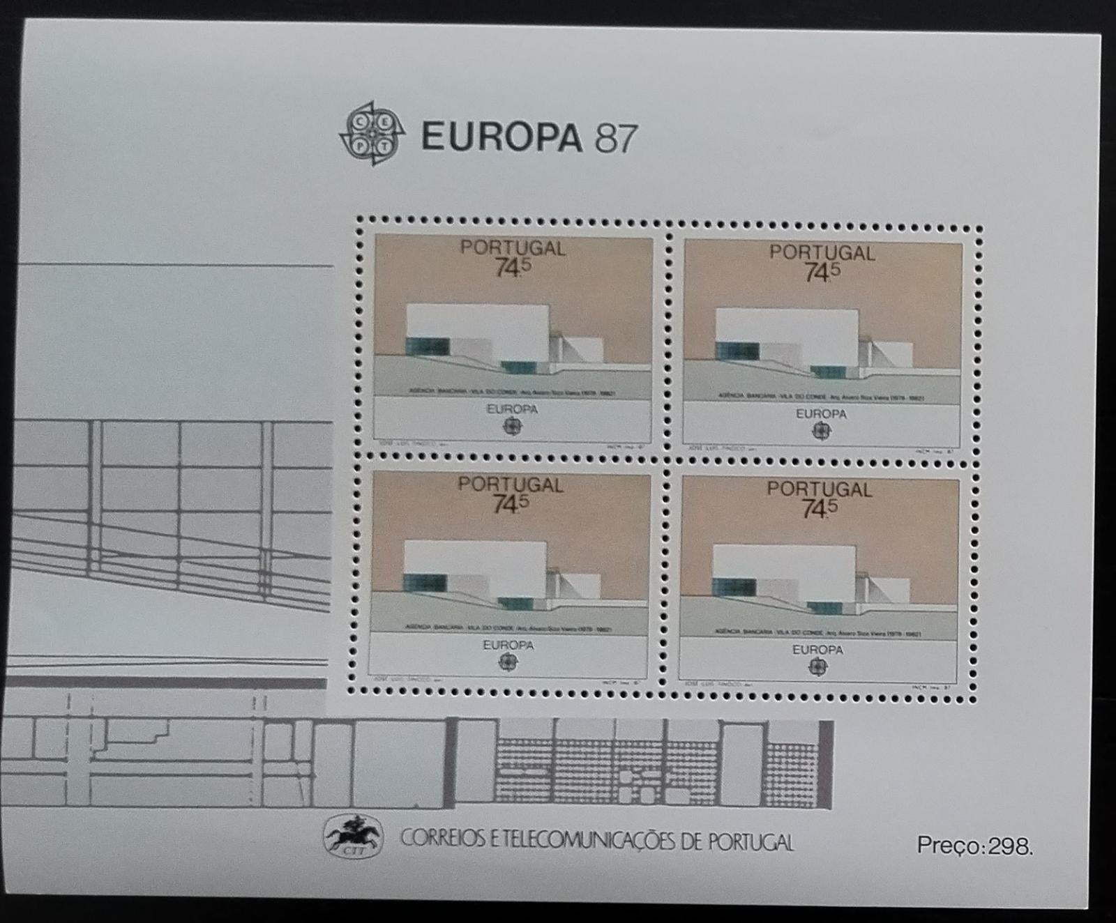 Portugalsko 1987 EUROPA vydání - Moderní architektura a stavby