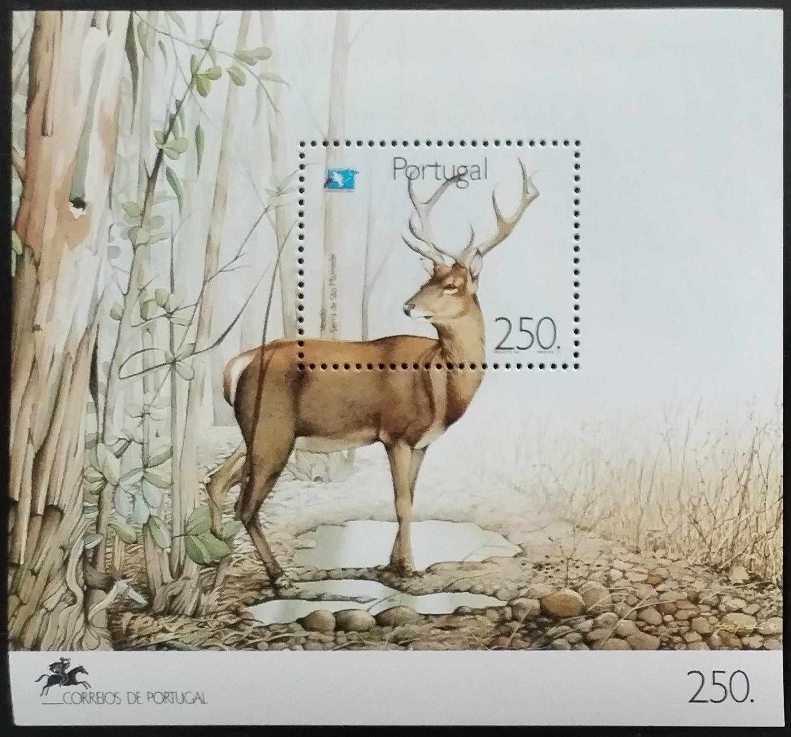 Portugalsko 1991 Evropský rok turismus - jeleni a fauna lesů