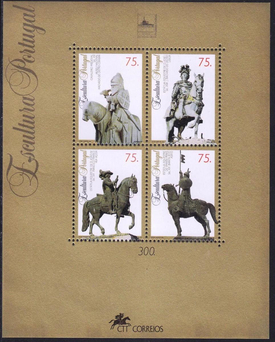 Portugalsko 1995 Významné památky a sochy, Umění a koně v něm