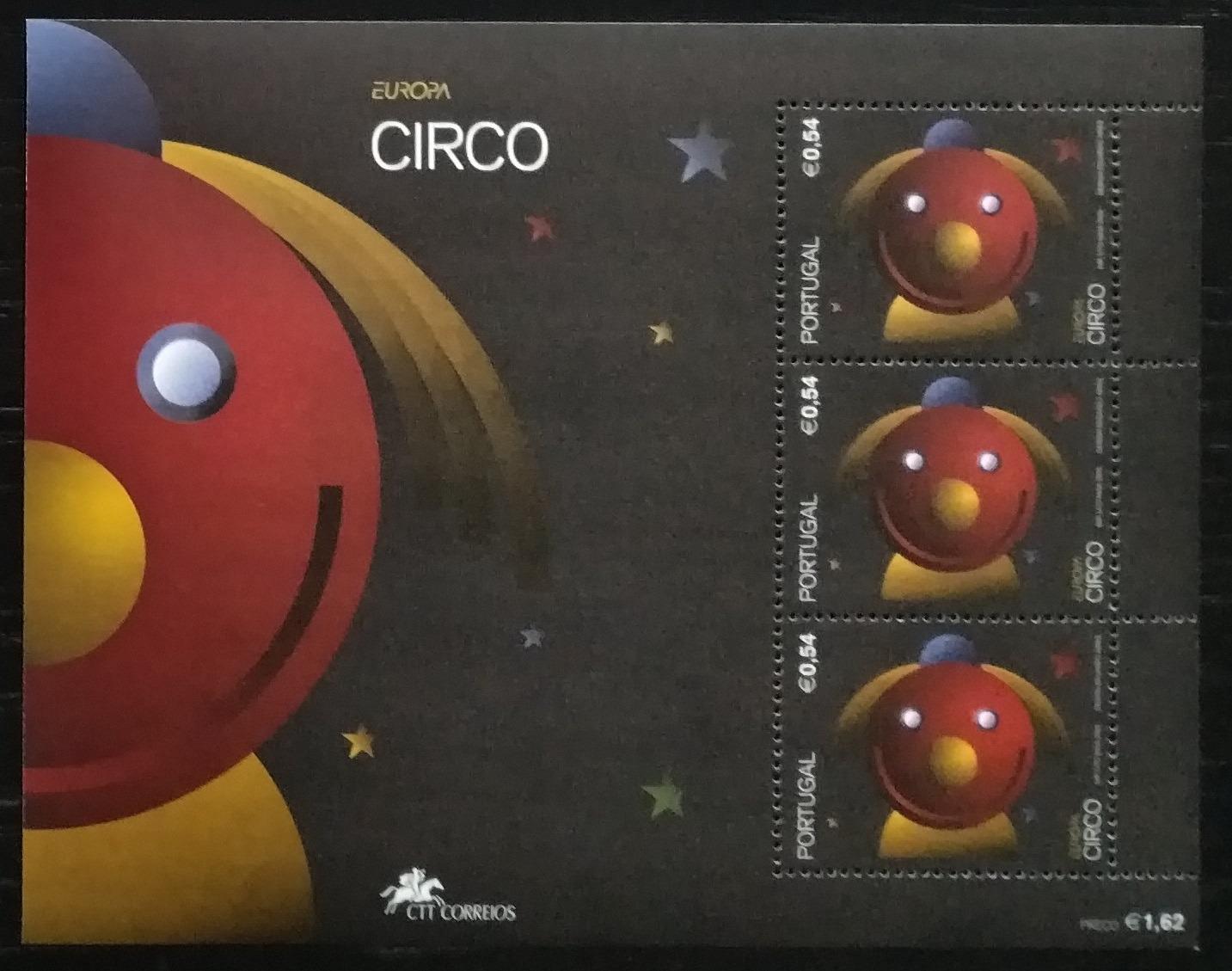 Portugalsko 2002 EUROPA vydání - Cirkus a zábava, Volný čas a klauni