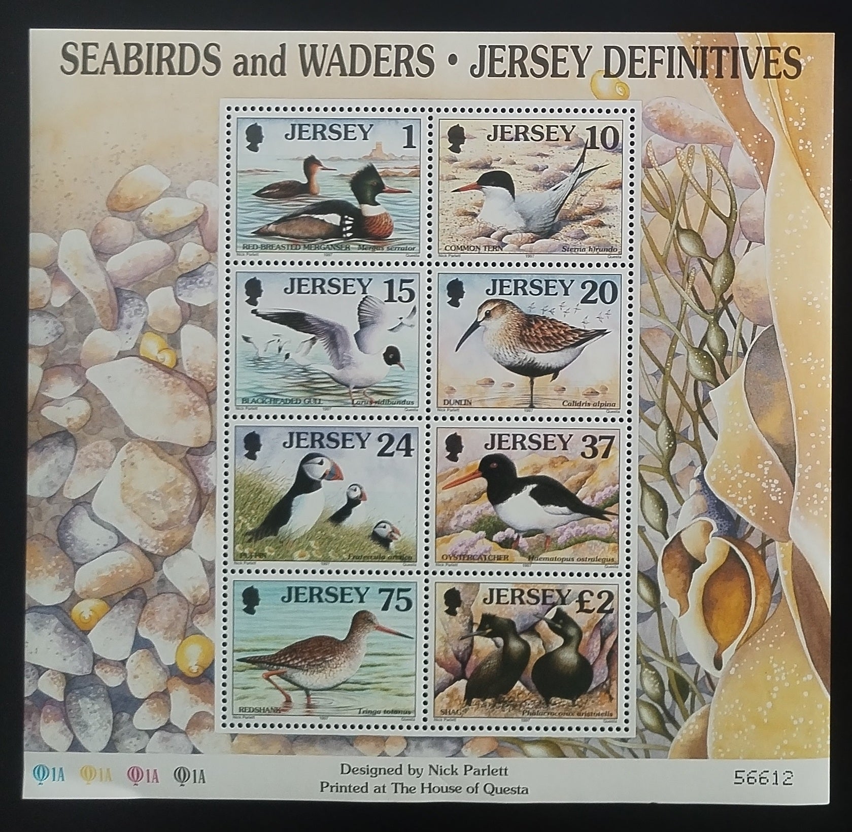 Jersey 1997 Ptáci a fauna ostrova v aršíku