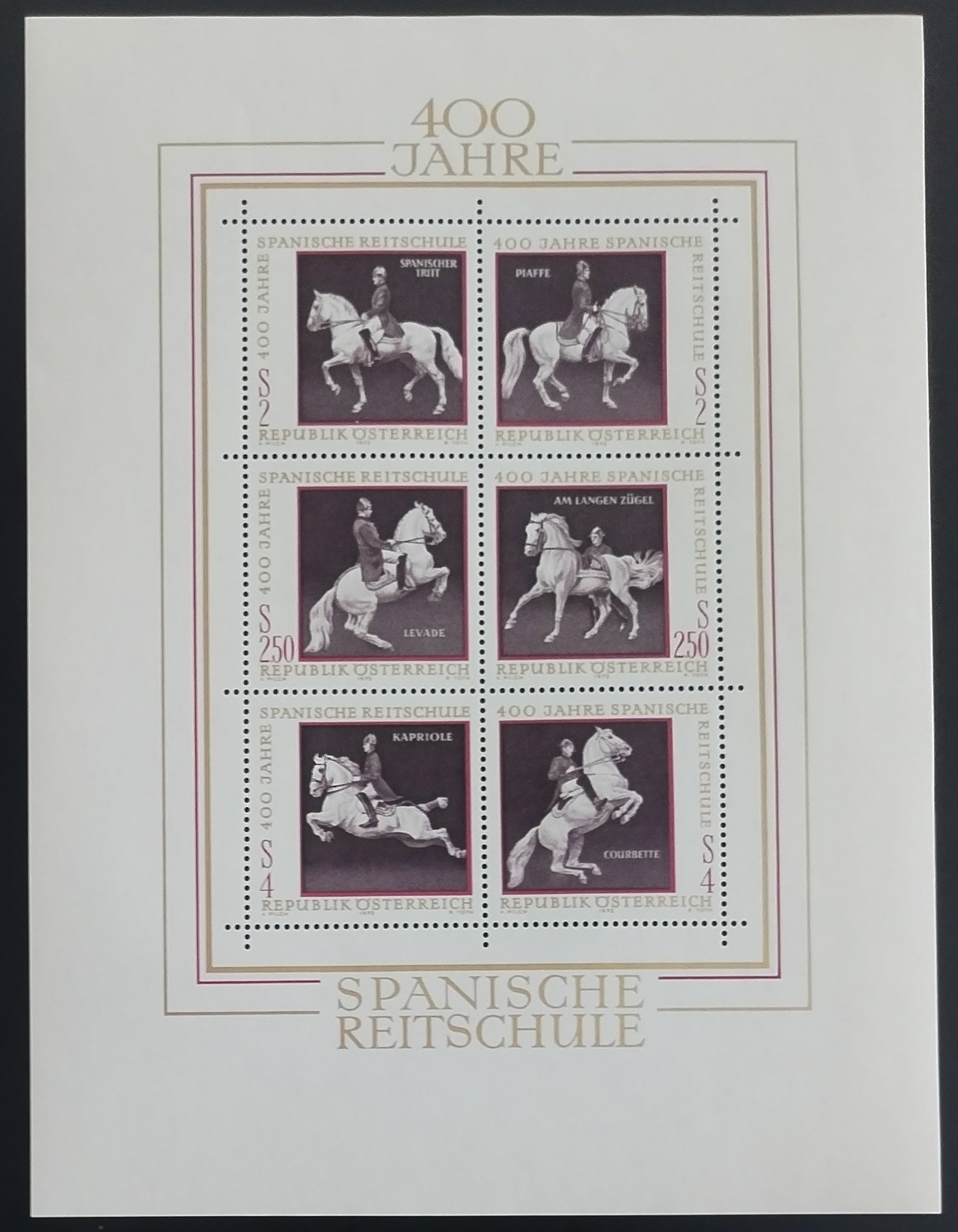 Rakousko 1972 Koně a jezdecká škola