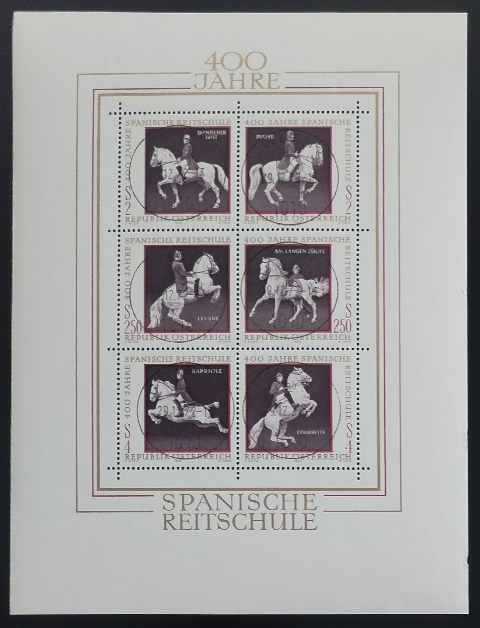 Rakousko 1972 Koně a jezdecká škola