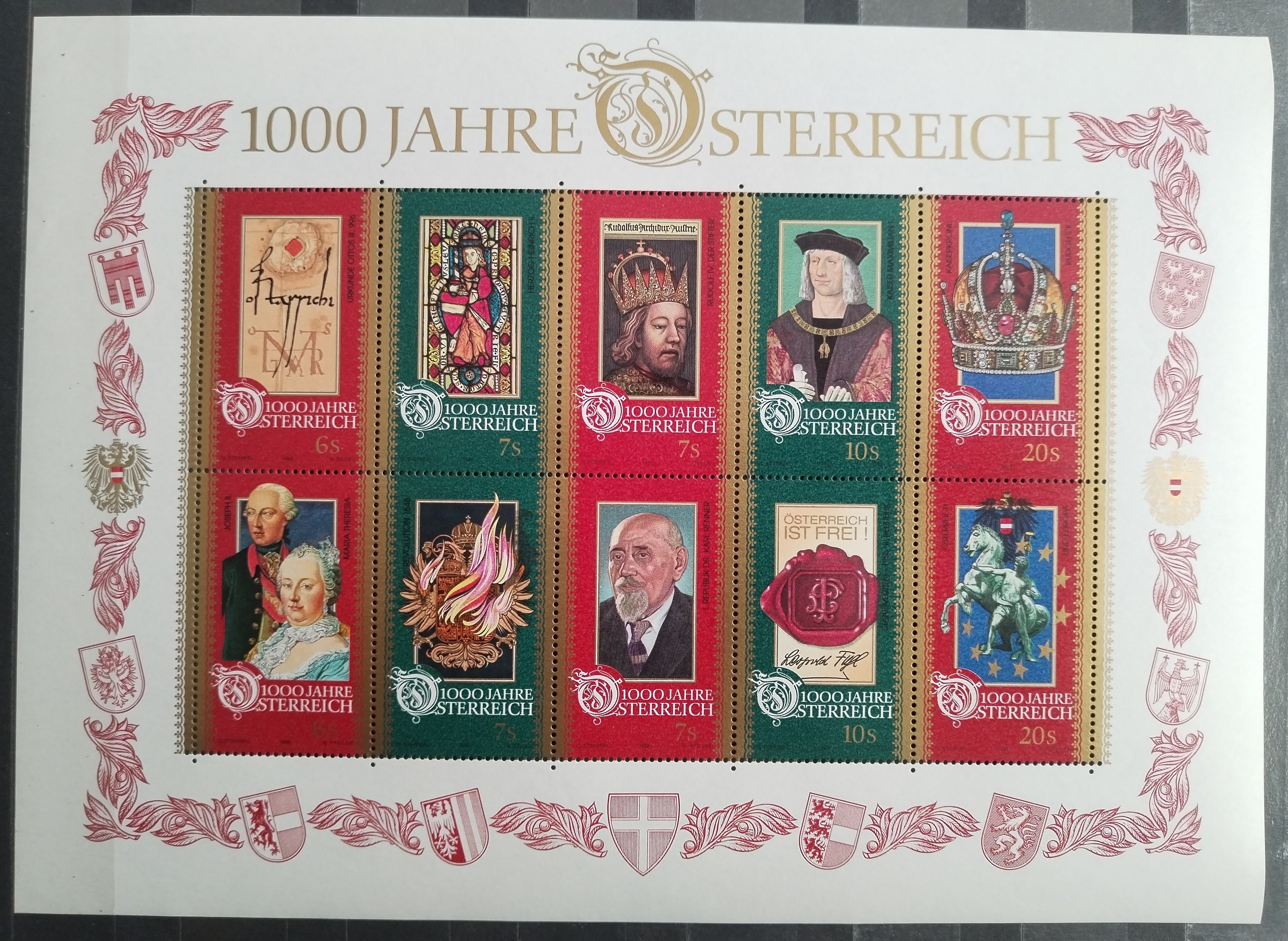 Rakousko 1996 Tisíc let Rakouska, Osobnosti a historie