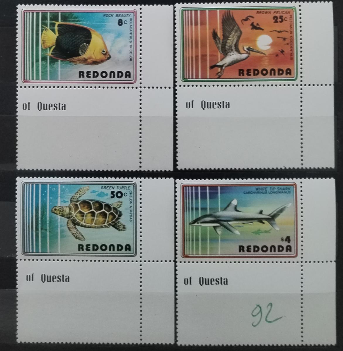 Redonda 1980 Mořská fauna, Ryby a ptáci