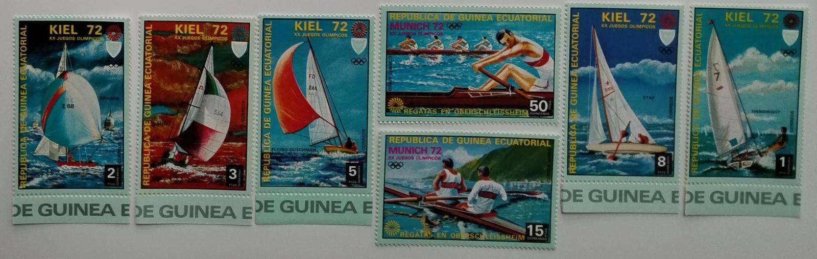 Rovníková Guinea 1971 3,5€ Olympijské hry Mnichov, Fregata a lodě