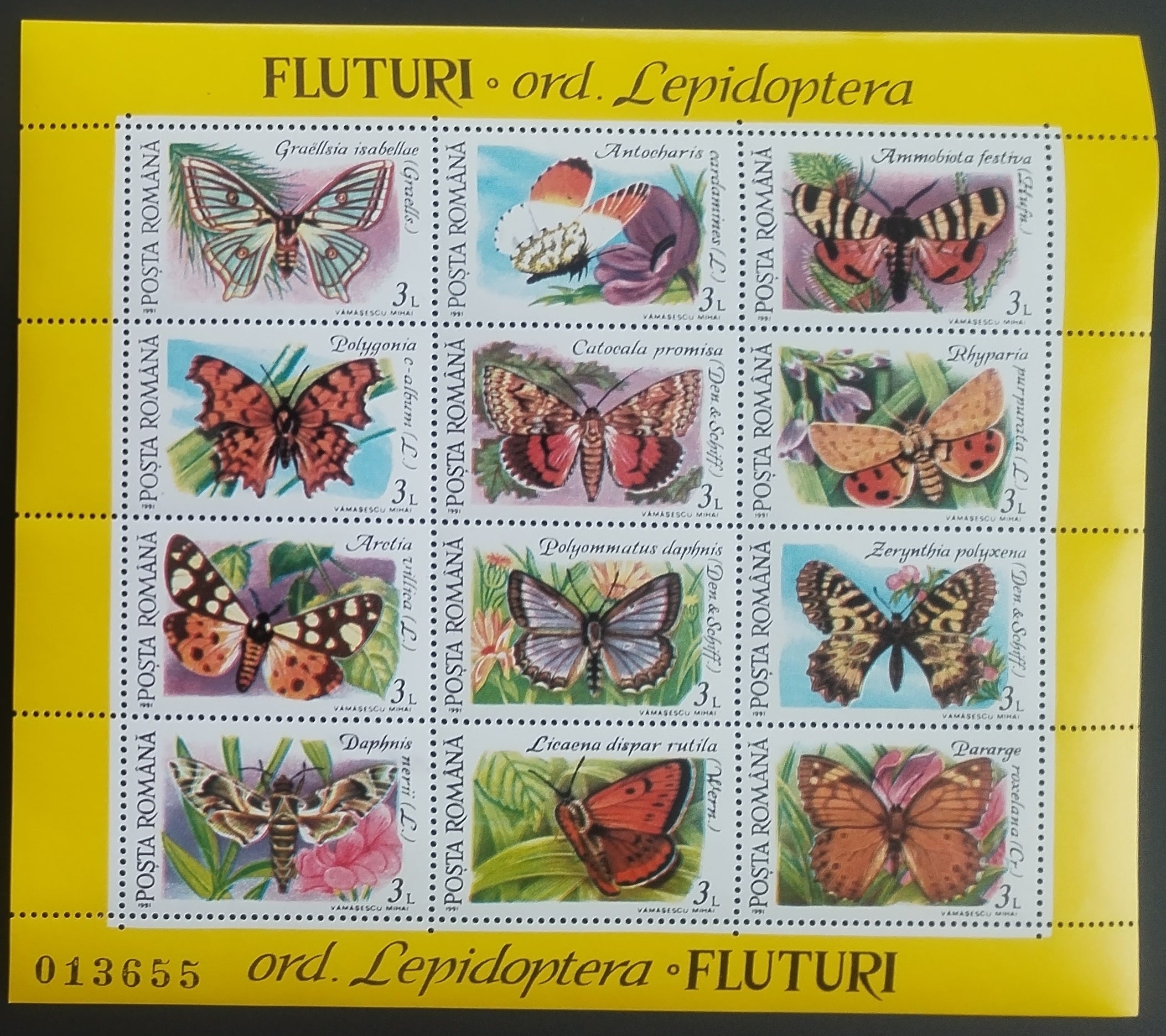 Rumunsko 1991 Motýli a hmyz II.