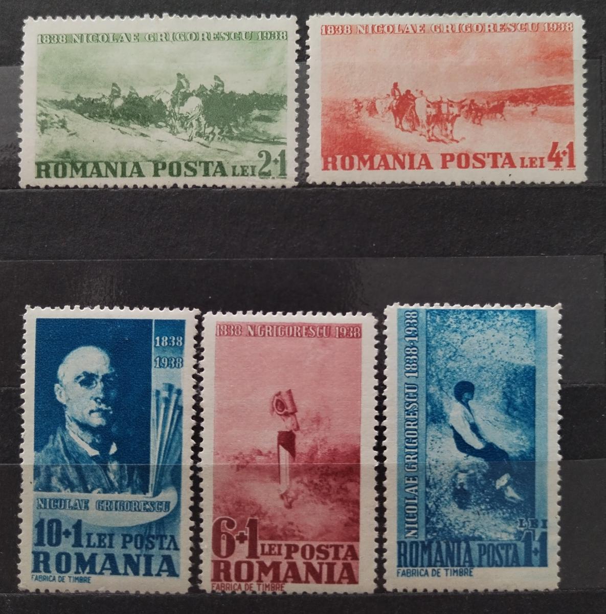 Rumunsko 1938 Století malíře Grigorescu, Umění a obrazy (1L **)