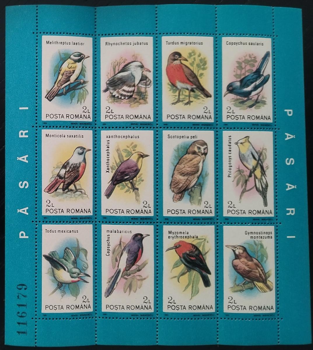 Romania 1991 Birds and fauna of the country