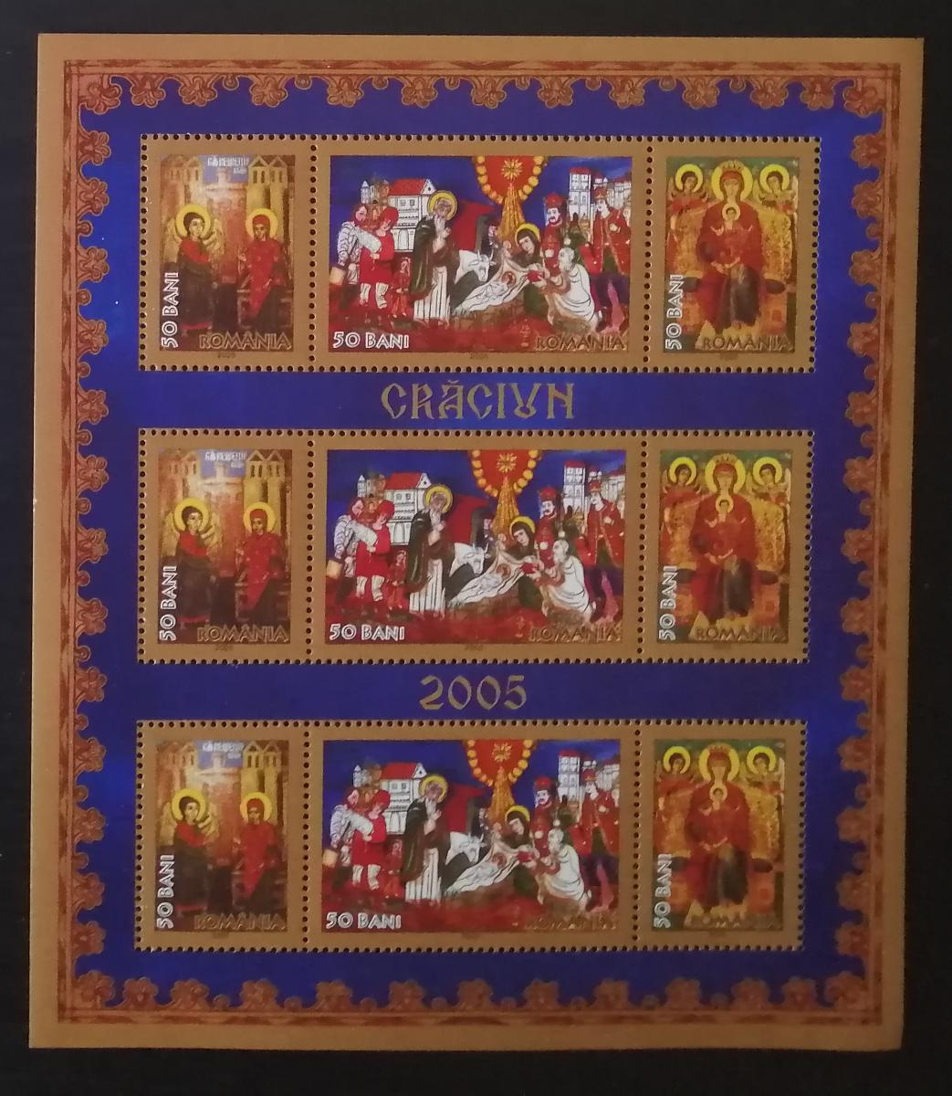 Rumunsko 2005 Mi.6013-5 9€ Vánoce a náboženské umění