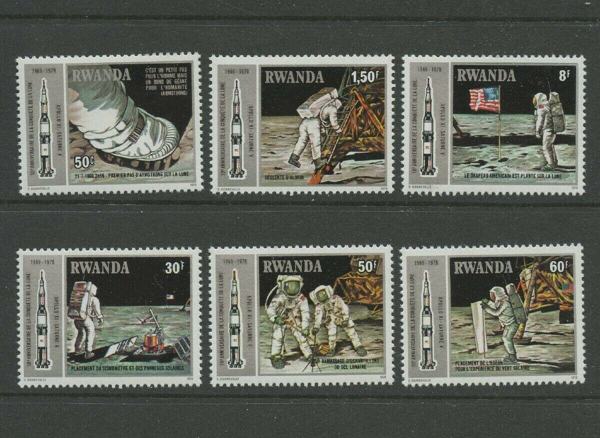 Rwanda 1980 Mi.1027-33 5,5€ - 10. výročí přistání na Měsíci