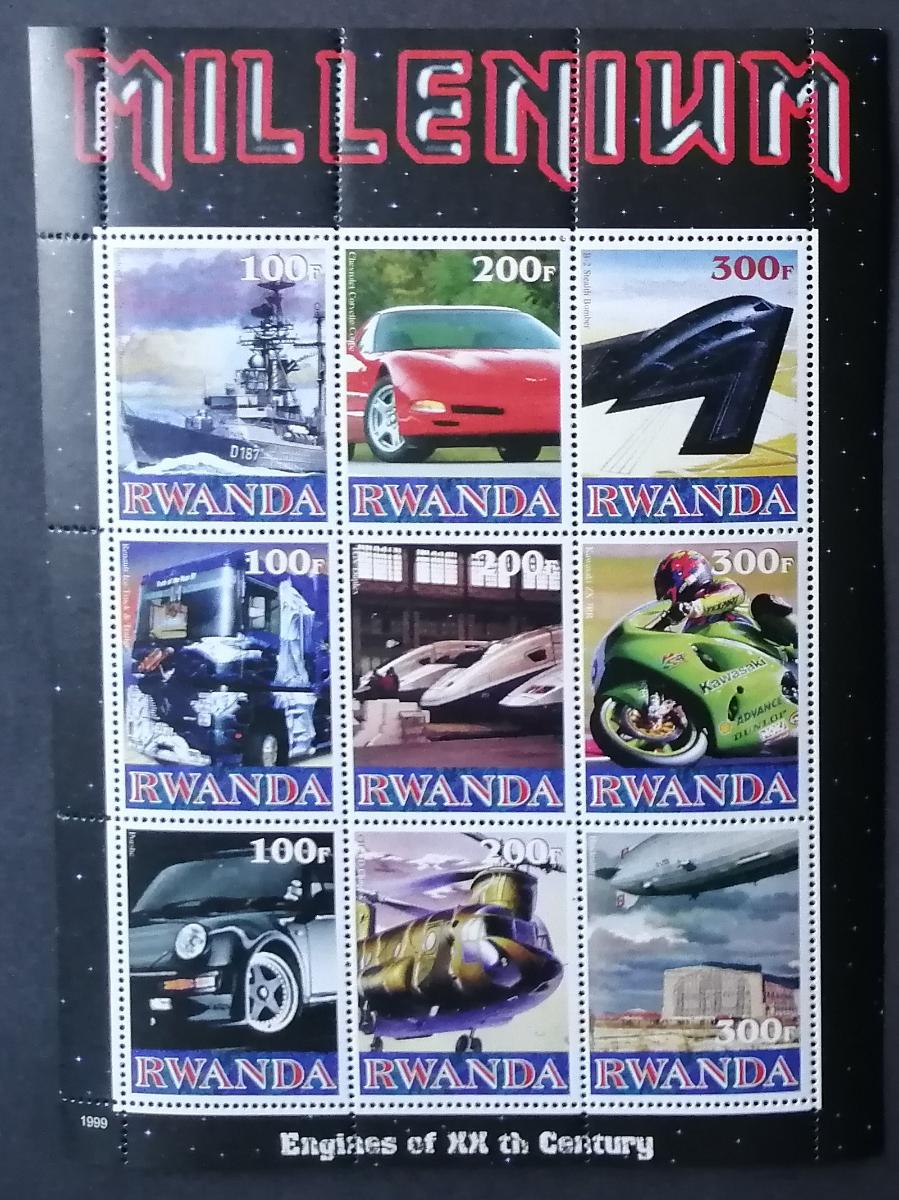 Rwanda 1999 Nové milénium - dopravní prostředky 20. století