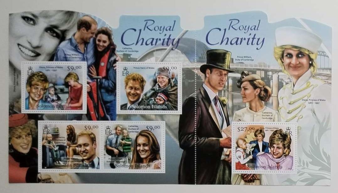Šalamounovy ostrovy 2012 21€ Britská královská rodina a charita, Diana
