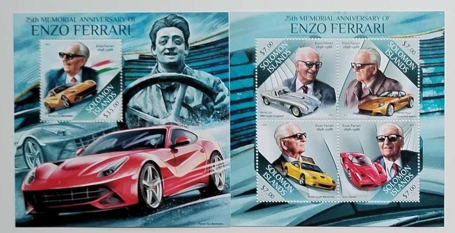 Šalamounovy ostrovy 2013 21,5€ 25 let smrti Enza Ferrariho, Auta