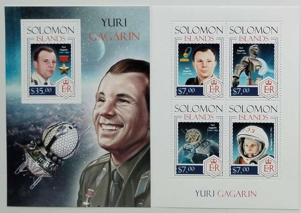 Šalamounovy ostrovy 2013 21,5€ 45 let smrti Jurije Gagarina, Vesmír
