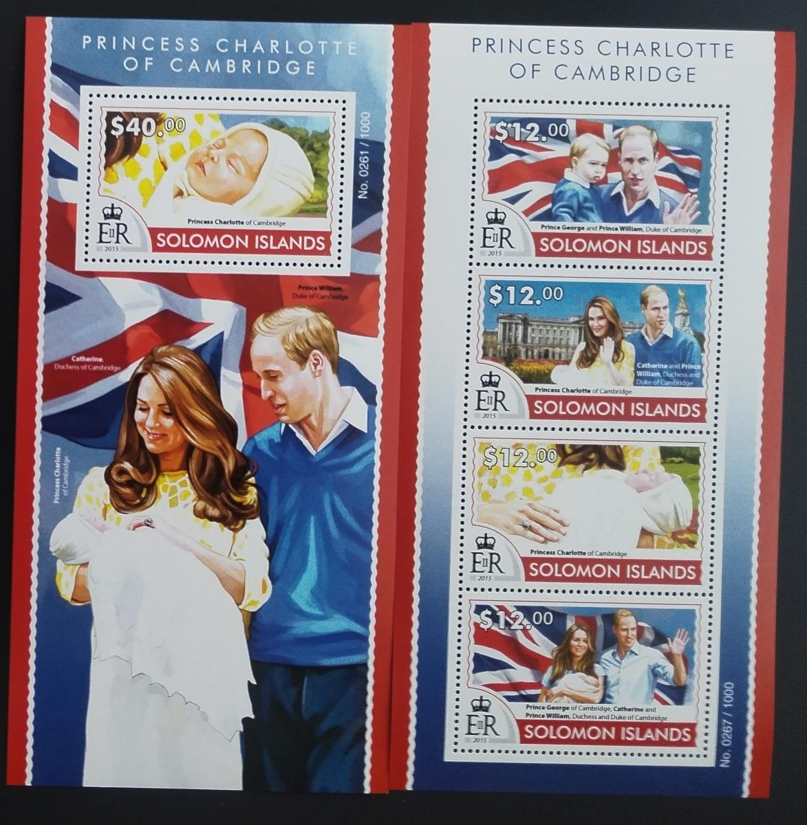 Šalamounovy ostrovy 2015 Princezna Charlotte, William a Kate