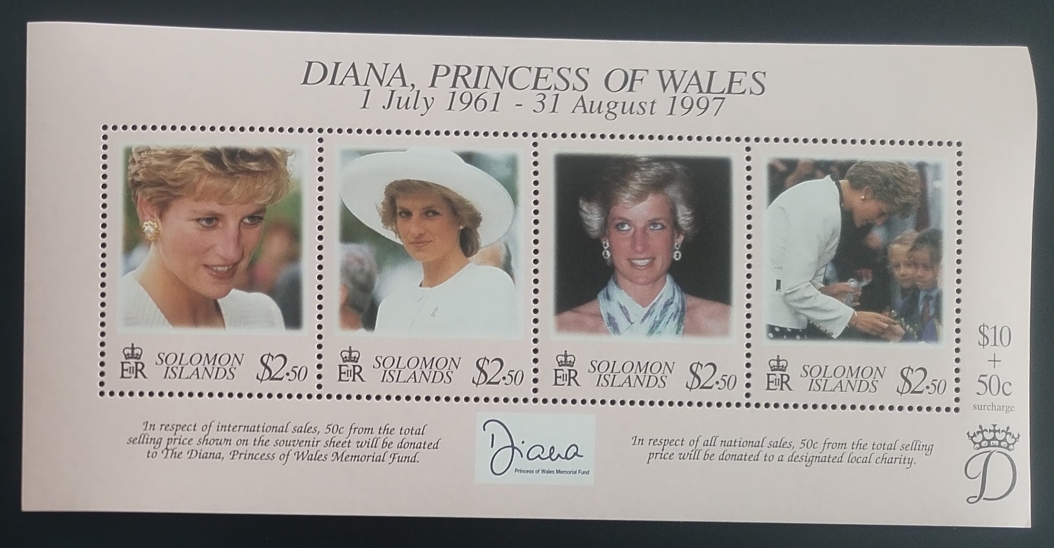 Šalamounovy ostrovy 1998 Memoriál princezny Diany
