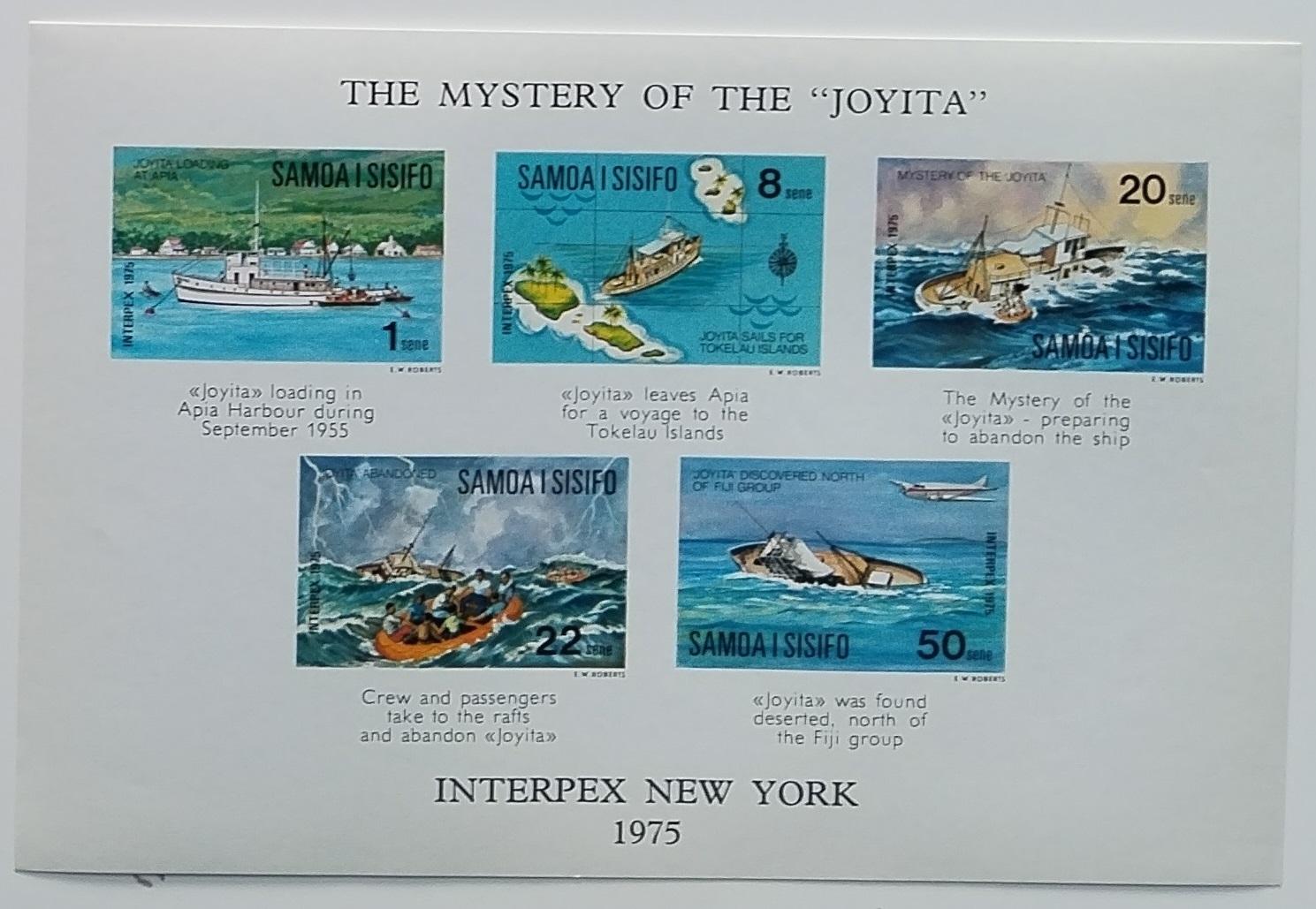 Samoa 1975 Bl.6 6€ Výstava známek INTERPEX, Lodě a ostrovní kultura
