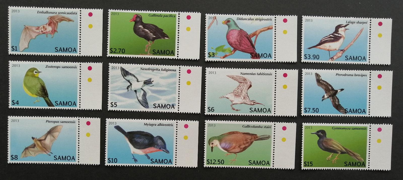 Samoa 2013 Mi.1105-6 47€ Definitiva ostrovní ptáci a netopýři, fauna
