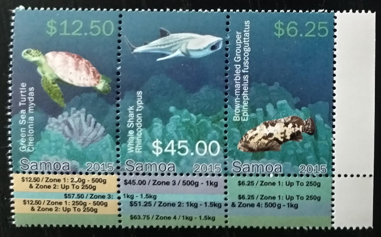Samoa 2014 +58€ Želvy a ryby Pacifiku s kupony, Plazi