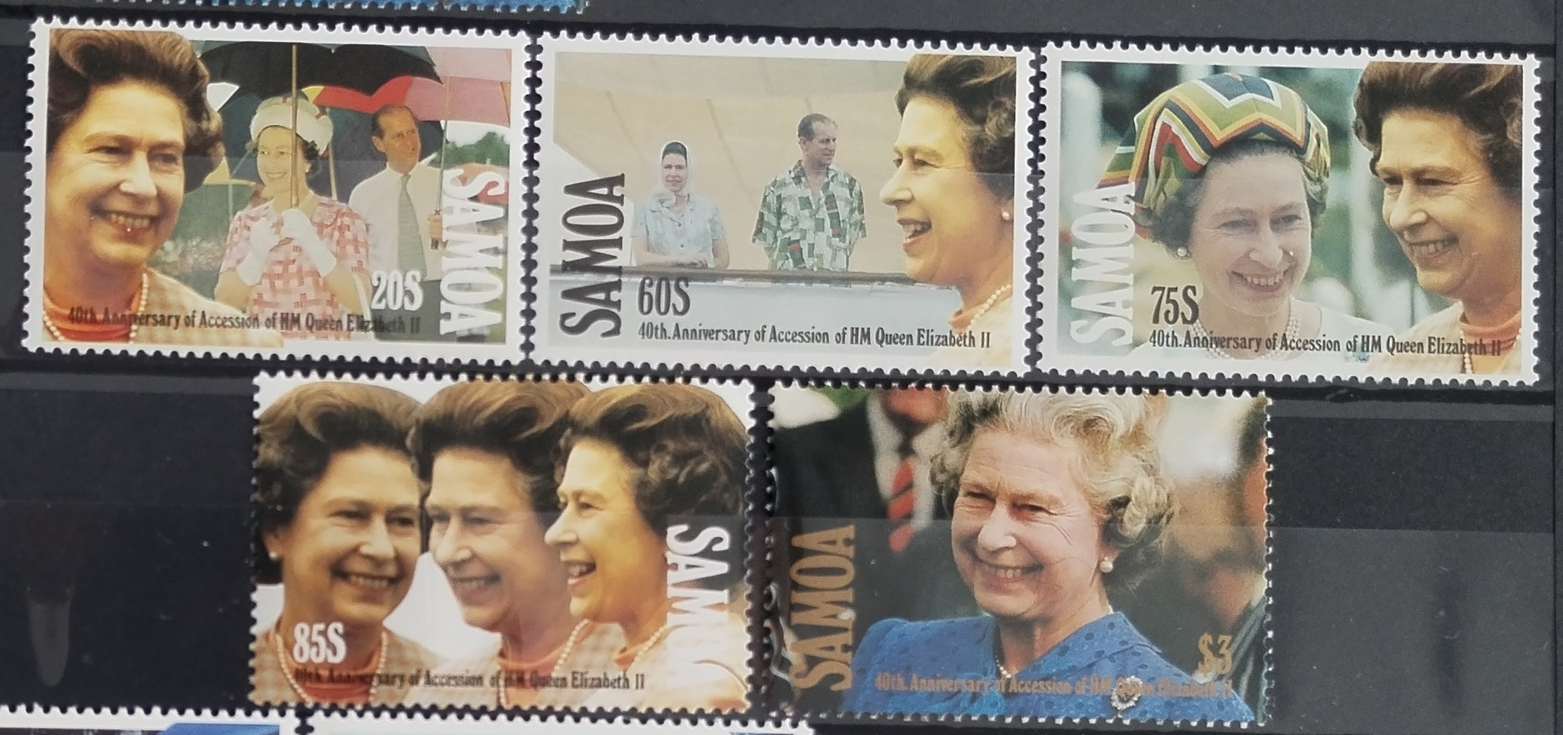 Samoa 1992 Výročí vlády královny Alžběty II.