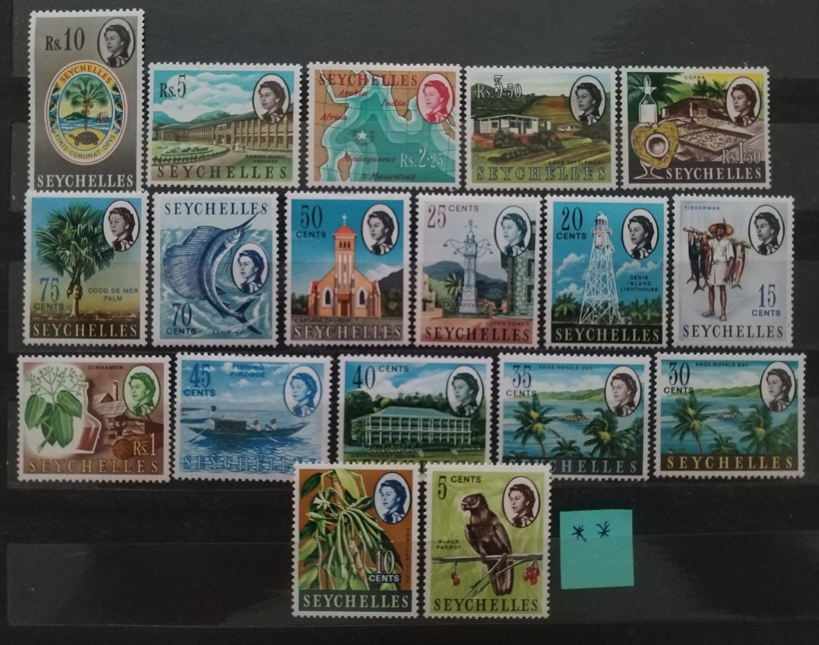 Seychely 1962 68£ Svěží definitiva královny Alžběty II.