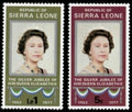 Sierra Leone 1977 Stříbrné výročí vlády královny Alžběty II.