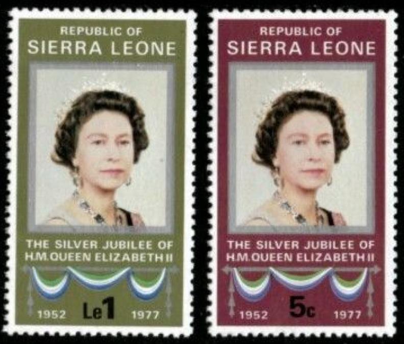 Sierra Leone 1977 Stříbrné výročí vlády královny Alžběty II.