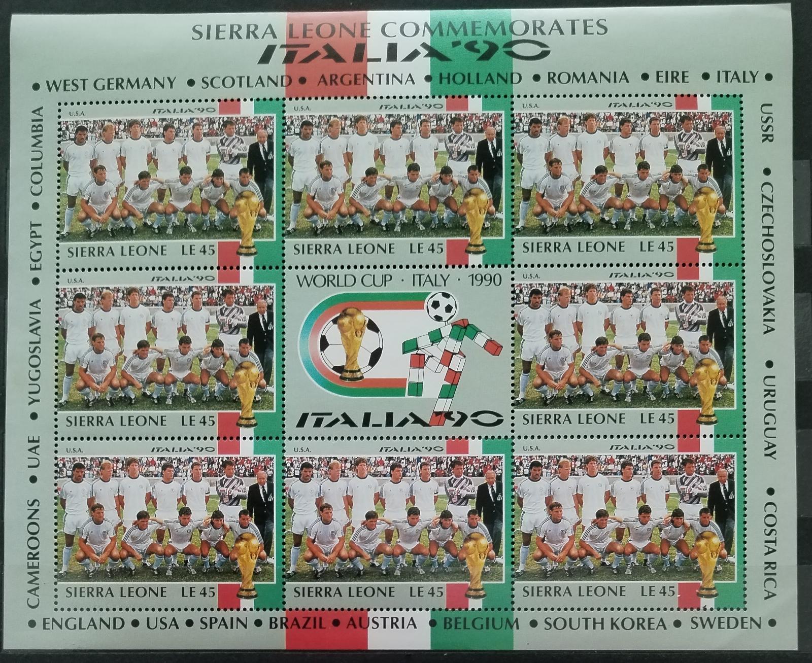Sierra Leone 1990 Fotbalový pohár Itálie a sport: USA