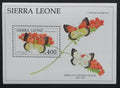 Sierra Leone 1991 Bl.170 6,5€ Motýli Západní Afriky, hmyz, květiny