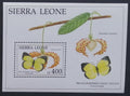 Sierra Leone 1991 Bl.171 6,5€ Motýli Západní Afriky, hmyz, květiny