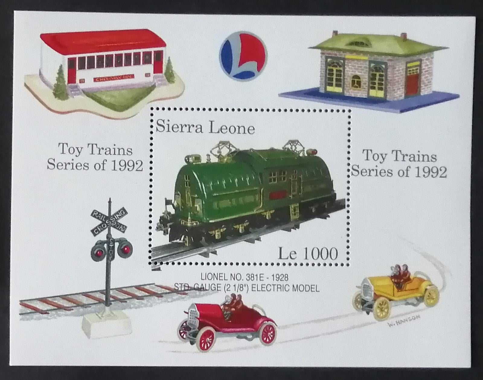 Sierra Leone 1992 Bl.206 8€ Lokomotivy a vlaky, modely vláčků